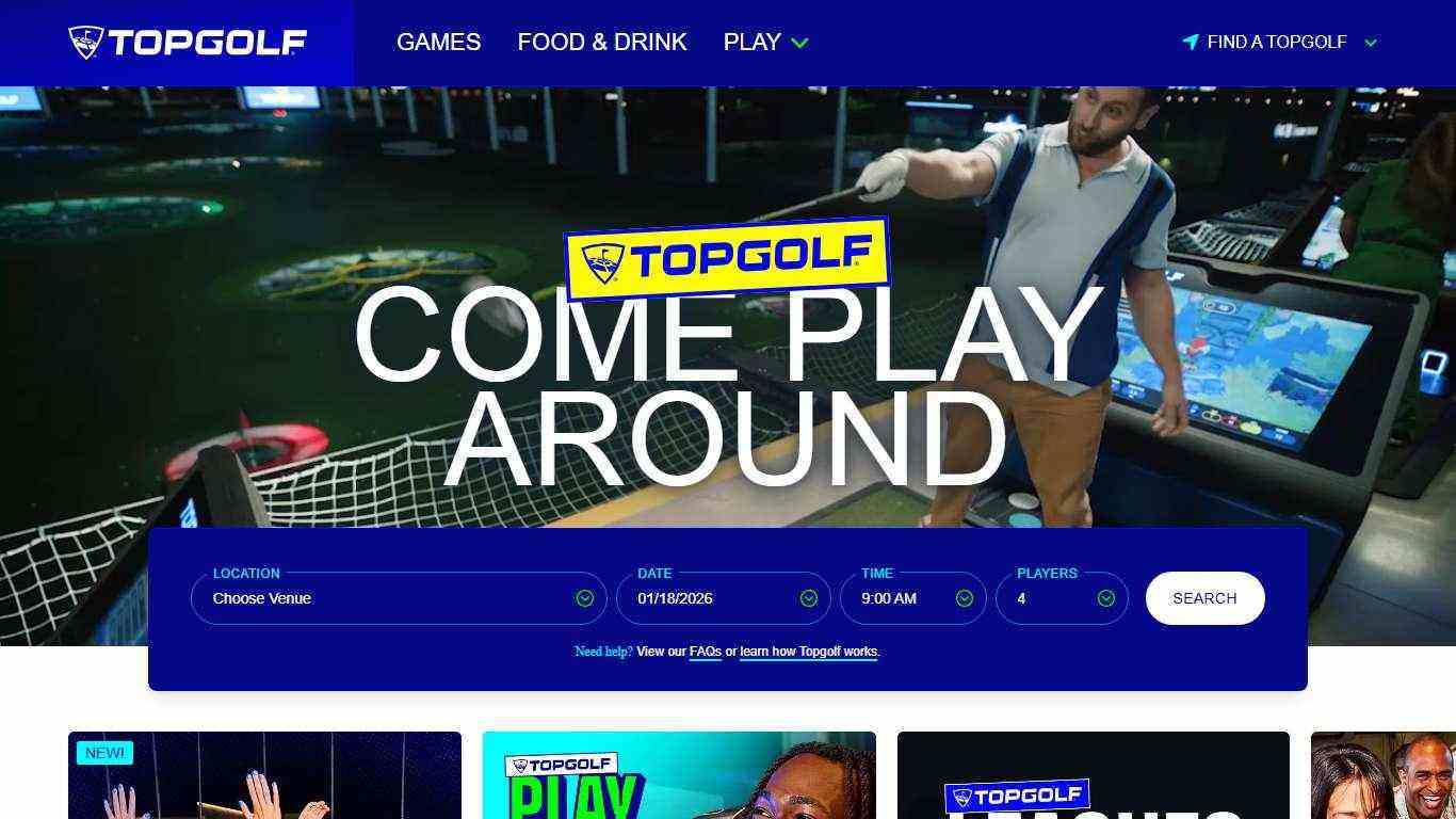 Come Play Around | Golf, Party Venue, Sports Bar & Restaurant | Topgolf